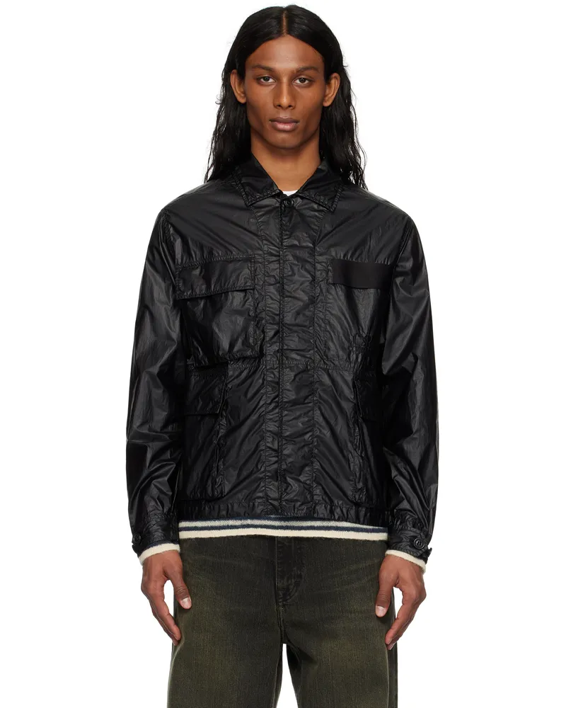 C.P. Company Black CS II Logo Overshirt Jacket 999
