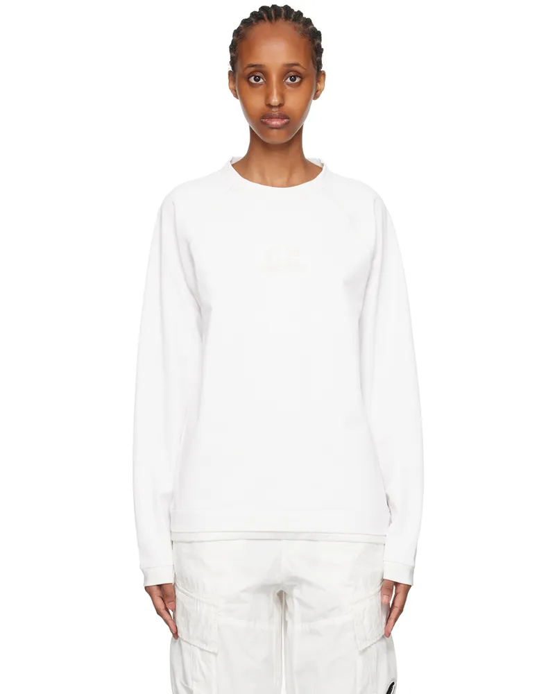 C.P. Company White Embroidered Sweatshirt 103