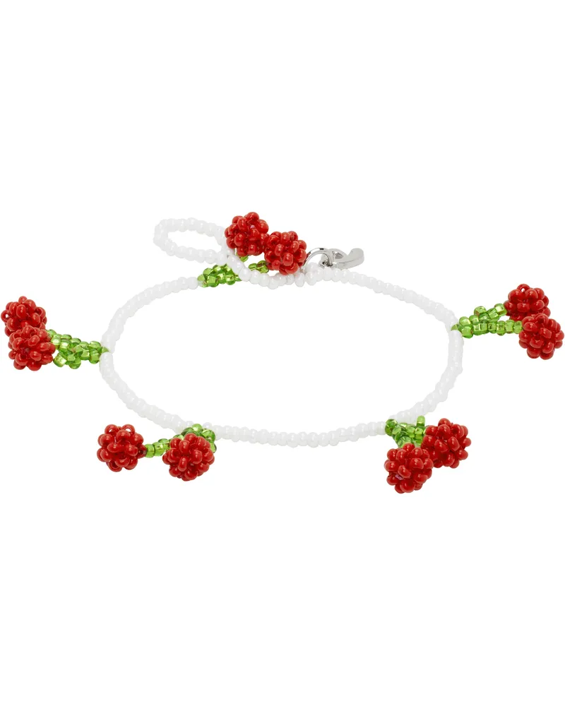 PURA UTZ White & Red Cherry Bracelet Multi