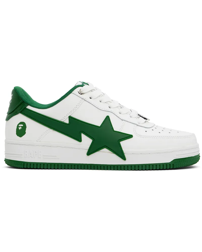BAPE White & Green STA OS #2 Sneakers Green