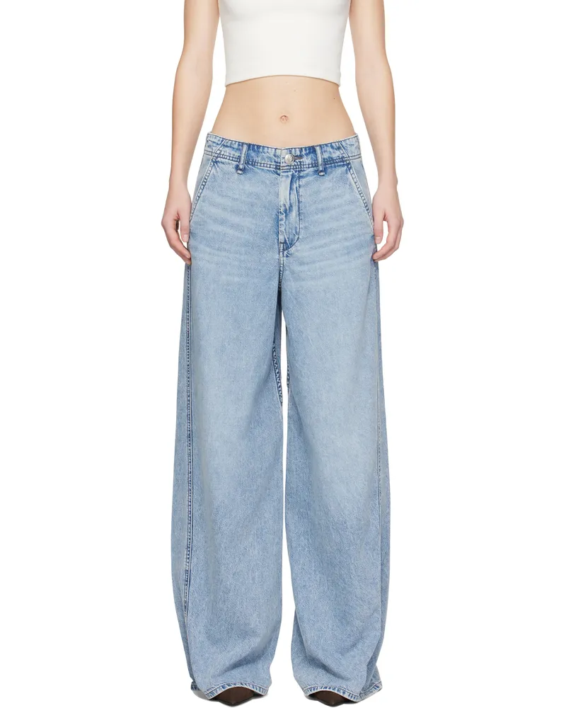Rag & Bone Blue Featherweight Wide-Leg Sofie Jeans Annie