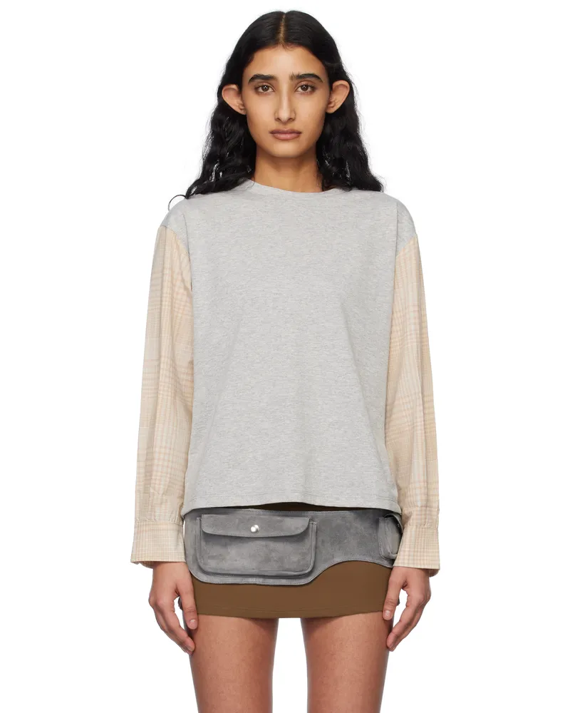 GIMAGUAS Gray & Beige Riviera Top Grey