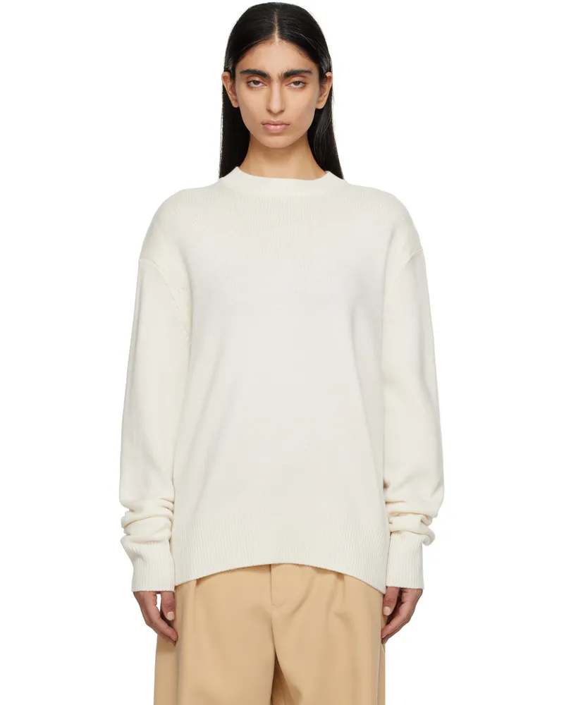 FRANKIE Shop Off-White Rafaela Padded Knit Sweater Ivory
