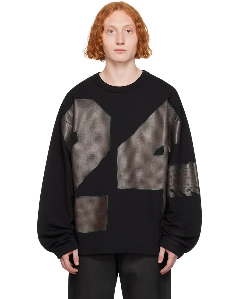 Dries van Noten Black Oversized Sweatshirt 900