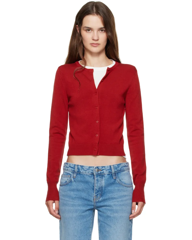 St. Agni Red Classic Cardigan Rosso