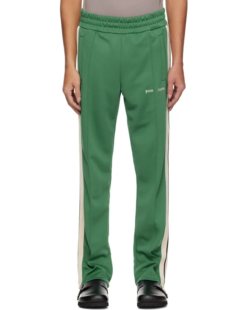 Palm Angels Green Embroidered Logo Track Pants Forest
