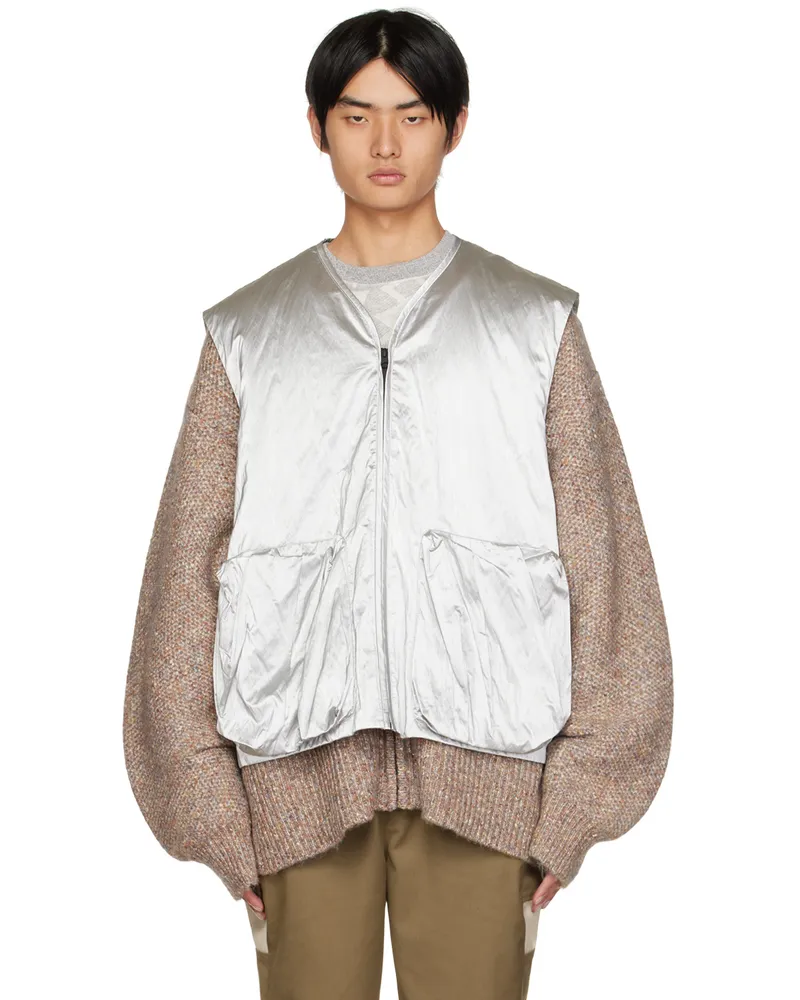A. A. Spectrum Gray Kardiel Cardigan Putty