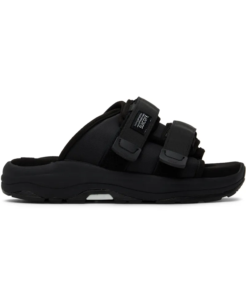 SUICOKE Black MOTO-Run Sandals Black
