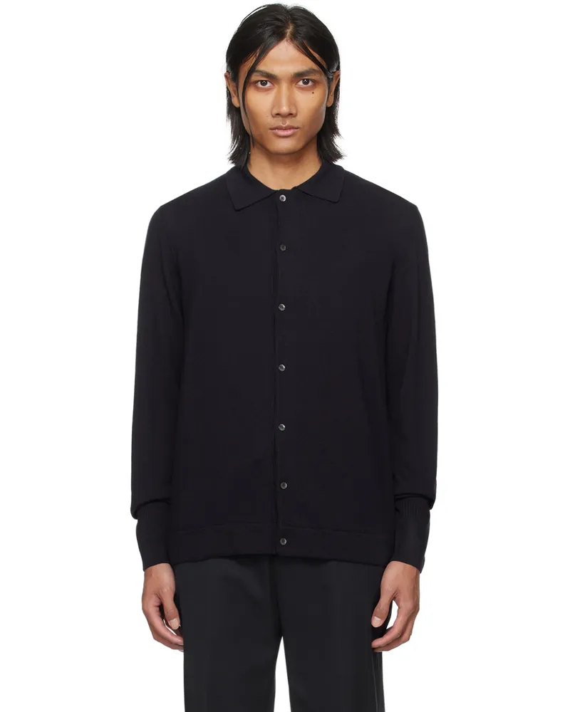 Officine Generale Navy Brent Cardigan Dark