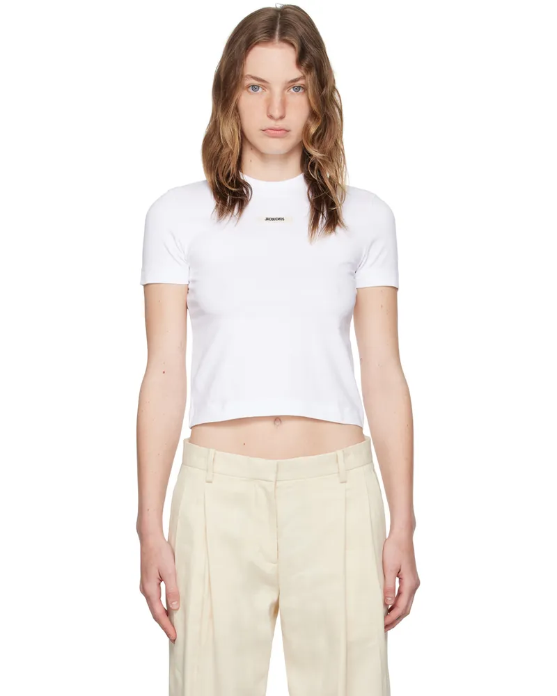 Jacquemus White Les Classiques 'Le t-shirt Gros Grain' T-Shirt 100