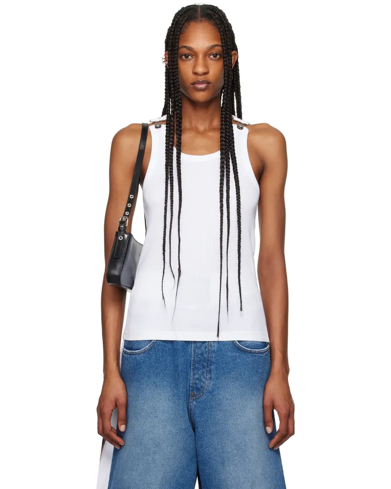 Jean Paul Gaultier White 'The Straps' Tank Top 01