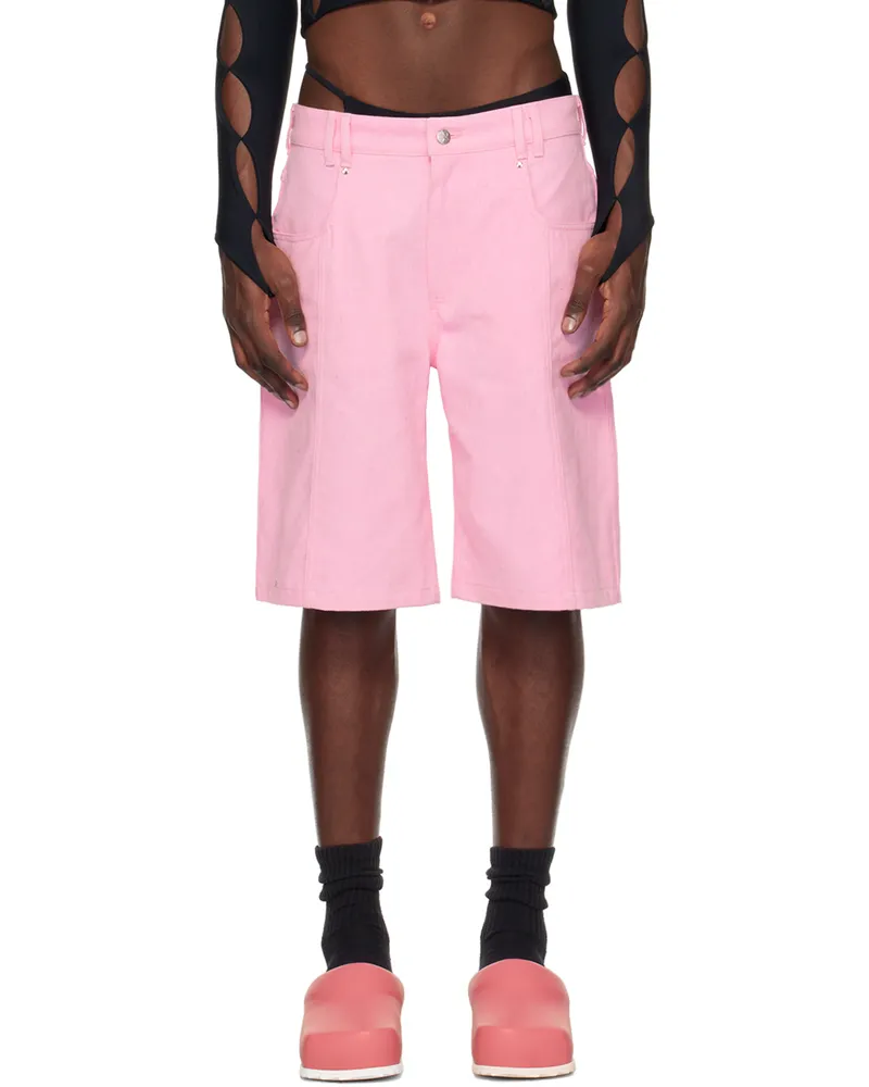 Marshall Columbia Pink Brushed Denim Shorts Baby