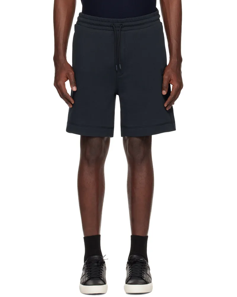 HUGO BOSS Navy Drawstring Shorts 404-dark