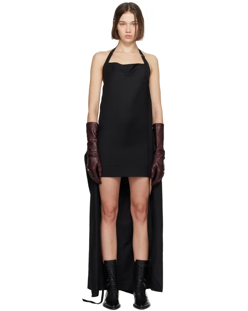 Ann Demeulemeester Black Freia Apron Minidress 099