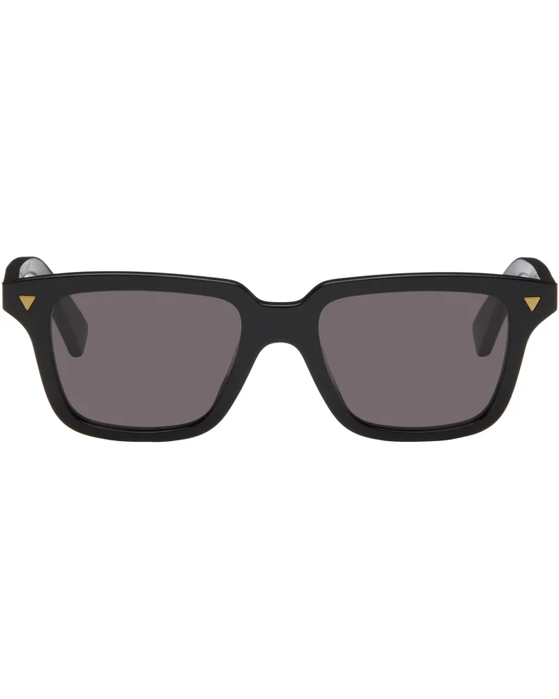 Bottega Veneta Black Triangle Stud Rectangular Sunglasses 001