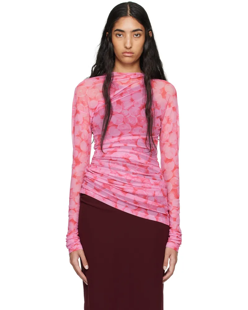 Dries van Noten Pink Pattern Top 305