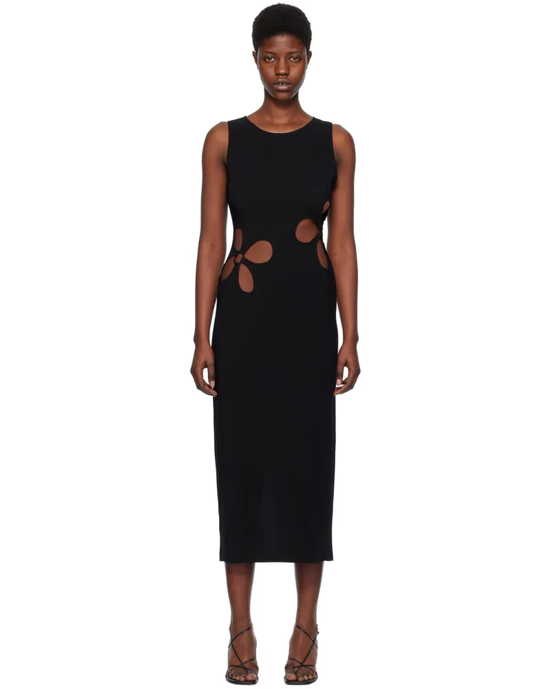 Olēnich Black Cutout Maxi Dress Black