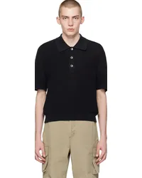 Our Legacy Black Traditional Polo Shadow