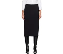 Black Alumo Midi Skirt