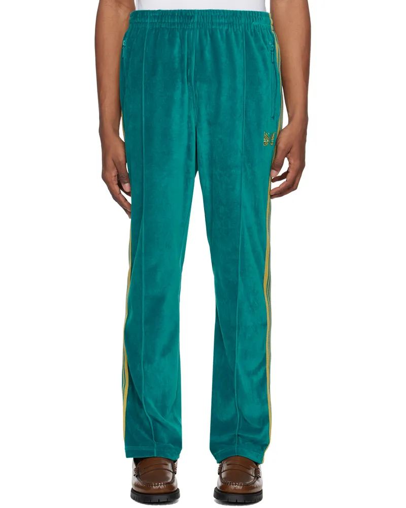 NEEDLES Blue Narrow Track Pants A-turquoise
