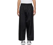 Black Tucked Easy Trousers