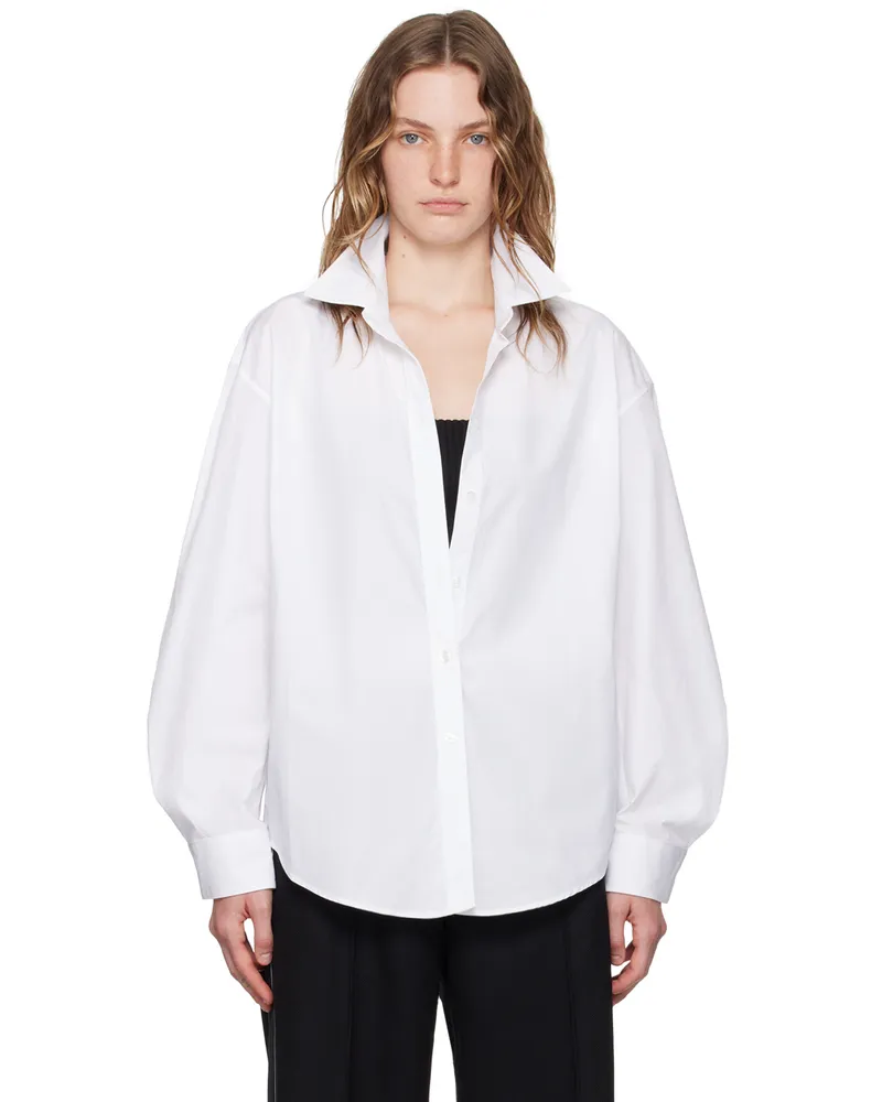 Alexander Wang White & Black Pre-Styled Cropped Cami Shirt Black