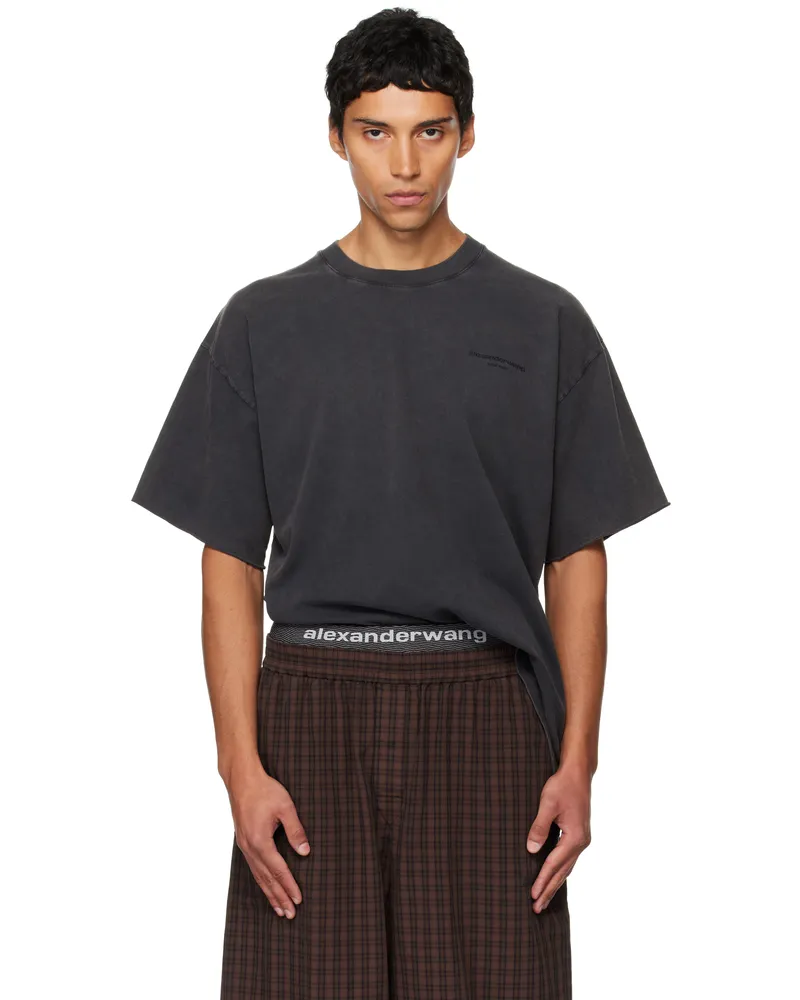 Alexander Wang Gray Short Sleeve T-shirt 011