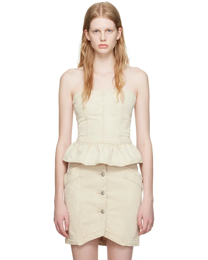 Étoile Isabel Marant Beige Solizinia Denim Camisole 23ec