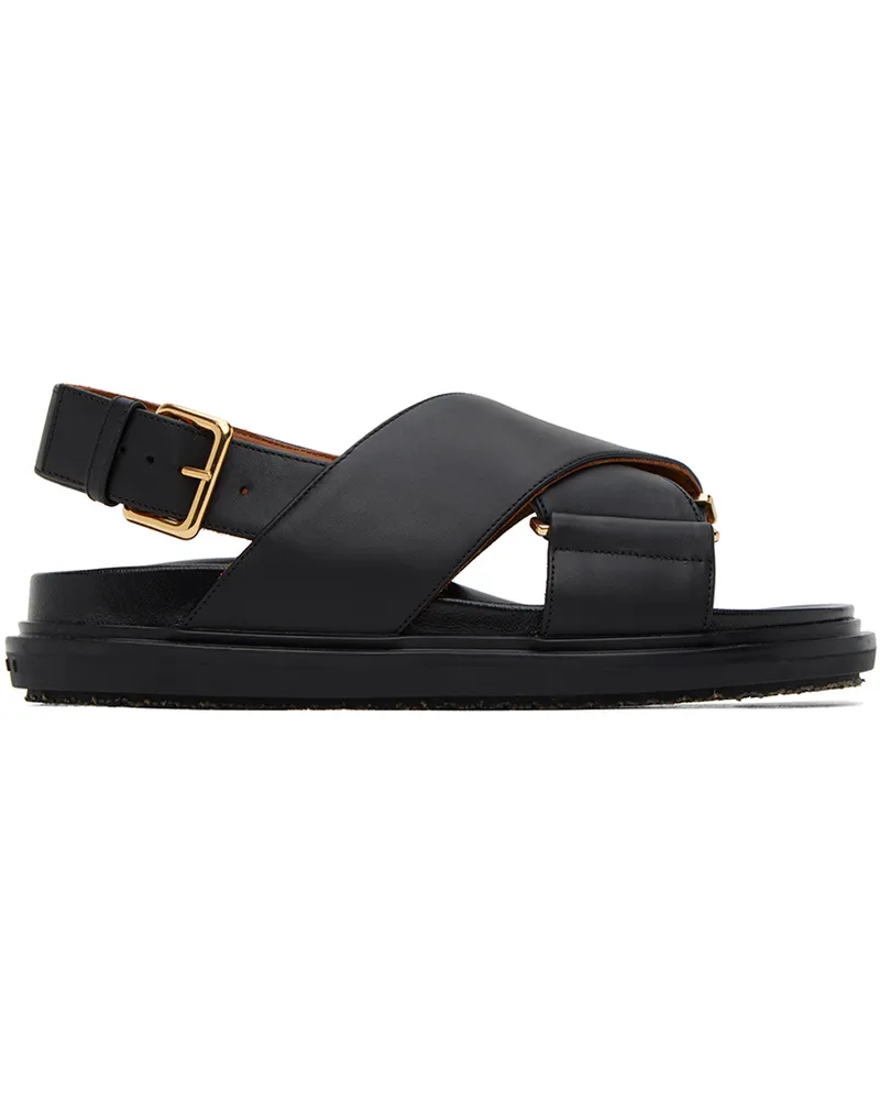 Marni Black Fussbett Sandals 00n99
