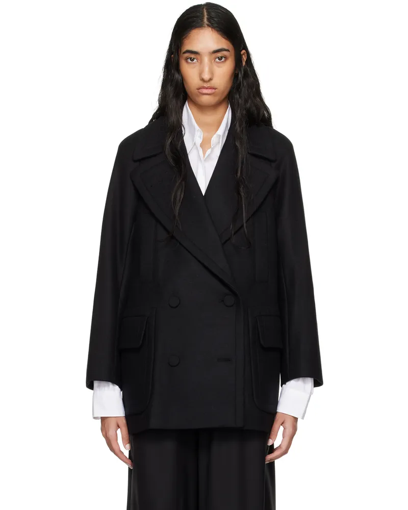 Dries van Noten Black Wool Coat 900