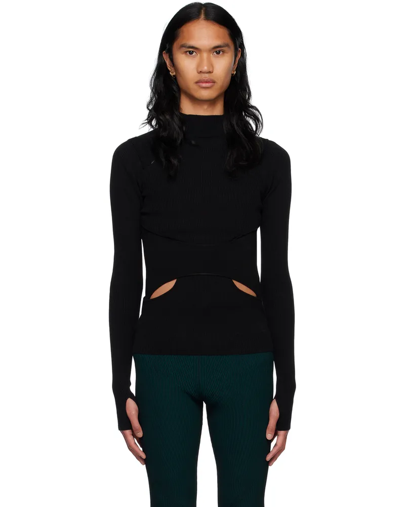 Dion Lee Black Interlink Turtleneck Black