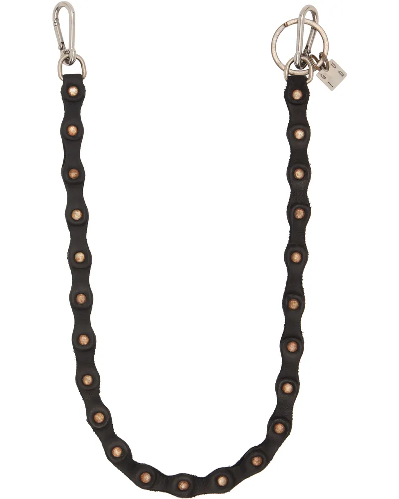 GUIDI Black Horse Leather HB03 Keychain Blkt