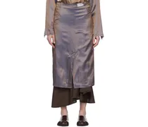 Brown Lining Maxi Skirt