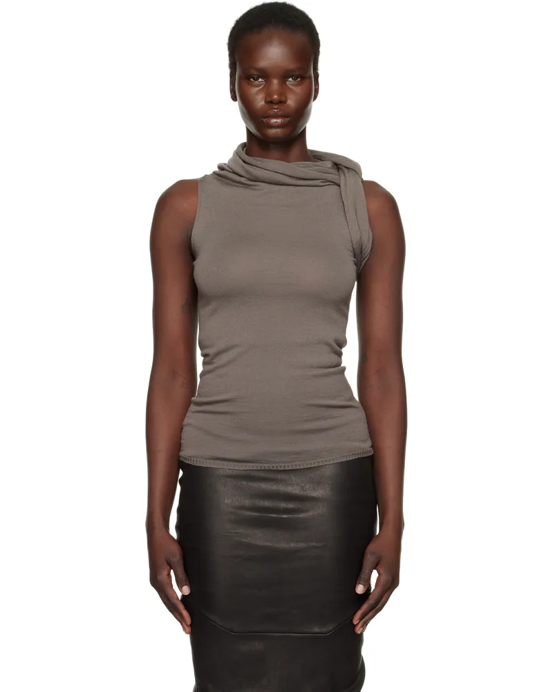 Rick Owens Gray Hollywood Banded Tank Top 34