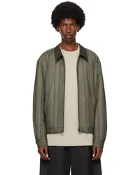 AMOMENTO Khaki Stripe Zip-Up Jacket Khaki