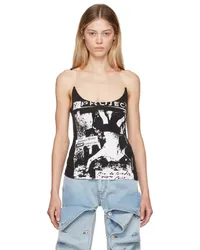 Y/PROJECT Black Printed Tank Top Vintage