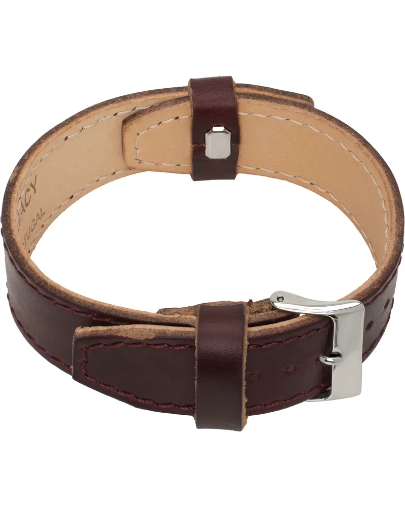 Our Legacy Burgundy Continuous Strap Leather Bracelet Burgundy