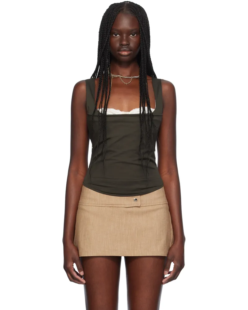 Miaou Green Bobby Corset Cedar
