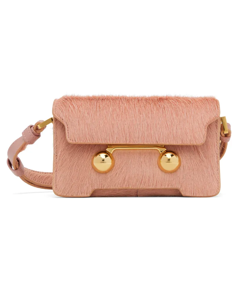 Marni Pink Long Hair Calfskin Trunkaroo Mini Shoulder Bag 00c13