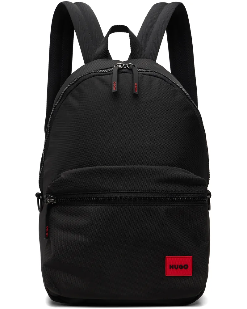 HUGO BOSS Black Logo Patch Backpack 001-black