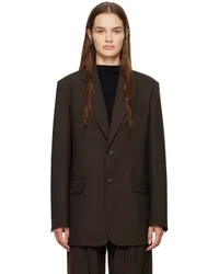 Filippa K Brown Davina Wool Blazer Dark