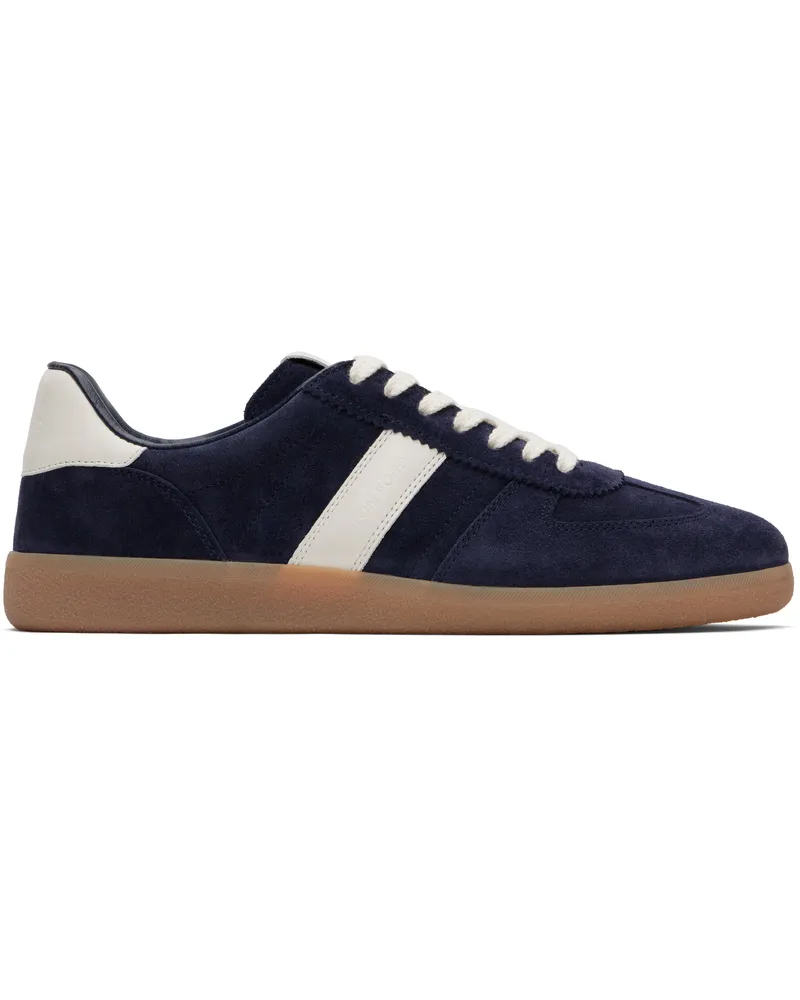 Tom Ford Navy Suede Archer Sneakers 3la13deep