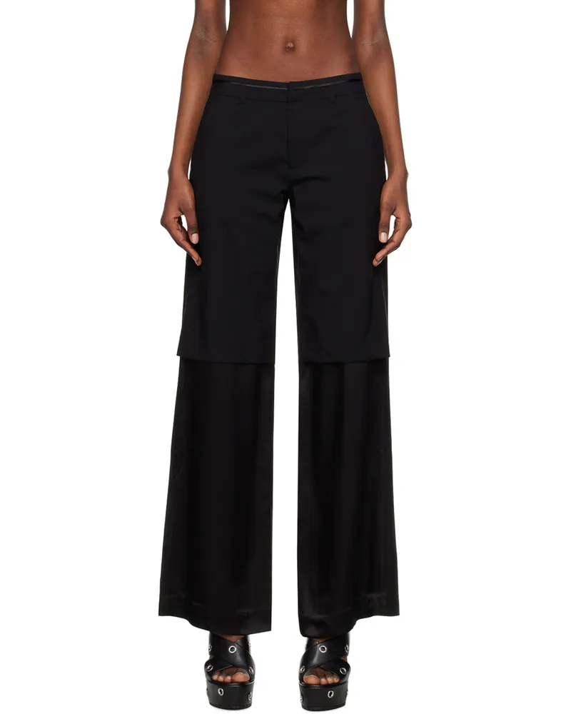 Christopher Esber Black Split Level Trousers Black