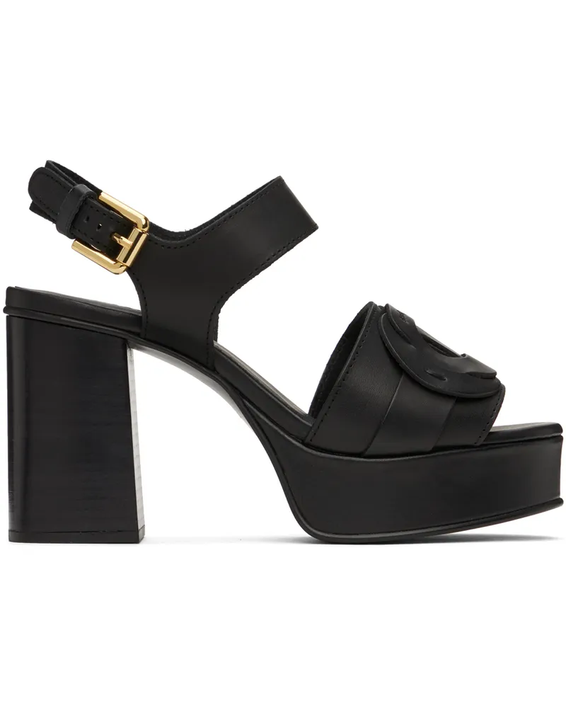 See by Chloé Black Loys Platform Heeled Sandals 999