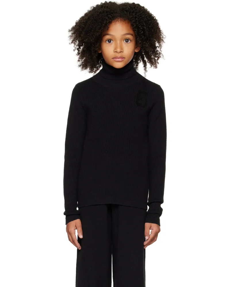Maison Margiela Kids Black Logo Turtleneck M6900