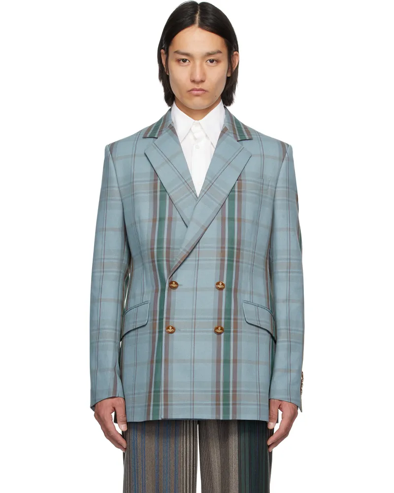 Vivienne Westwood Blue Loose DB Blazer Ss25-k207