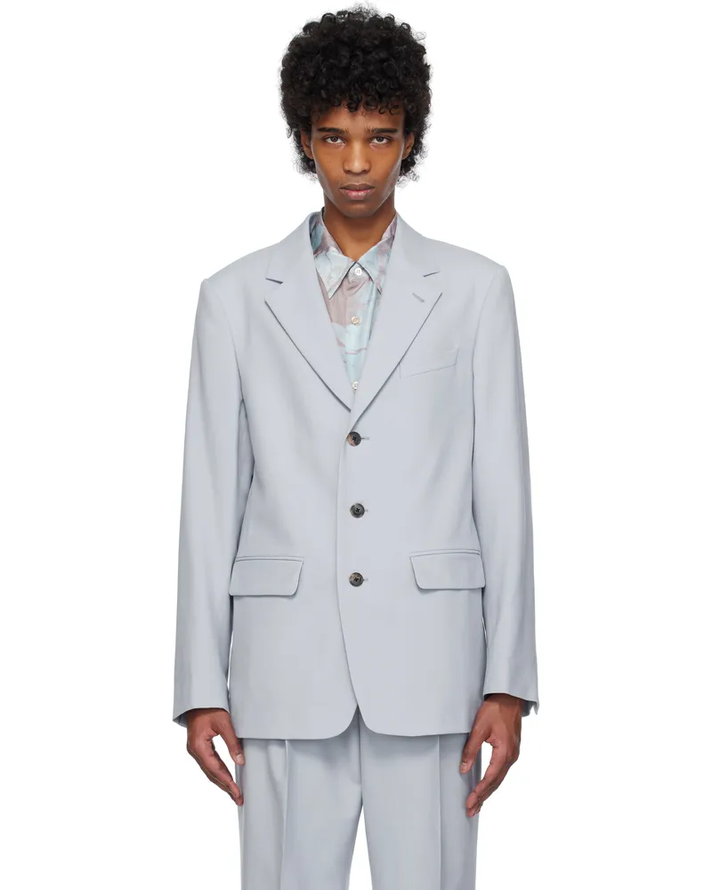 Dries van Noten Blue Wool Blazer 514