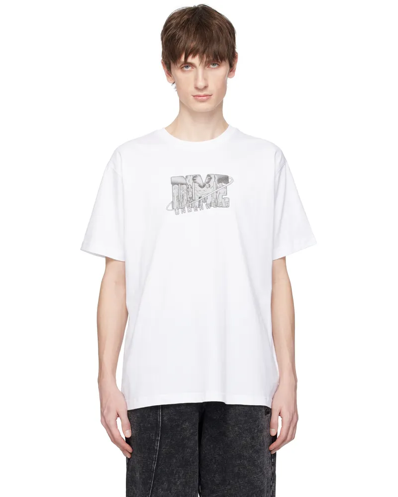 Dime White Cosmic T-shirt White