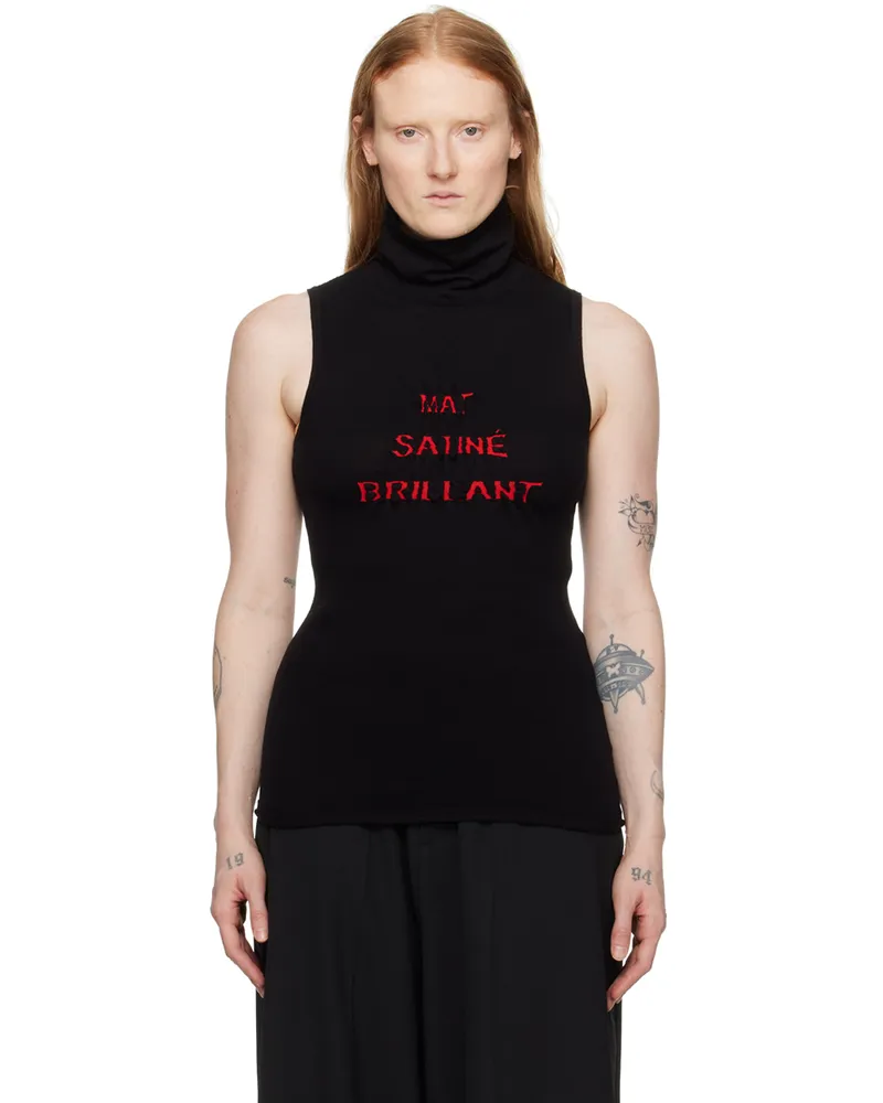Maison Margiela Black Turtleneck Tank Top 002j