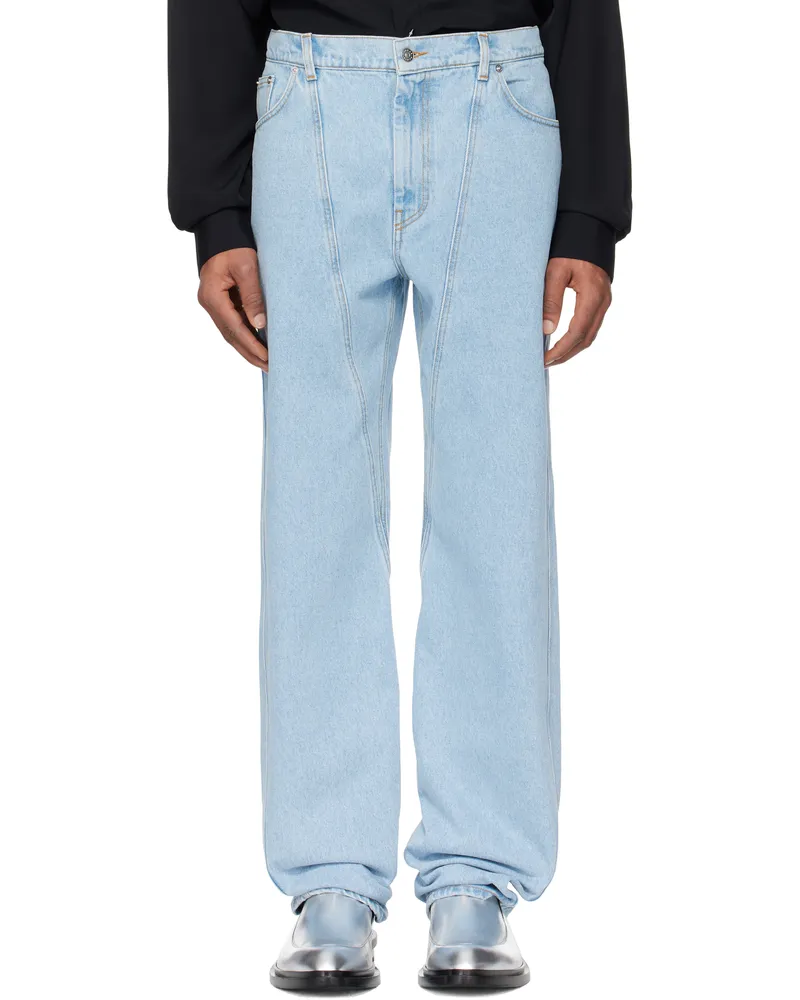 Thierry Mugler Blue Straight Leg Jeans 6048